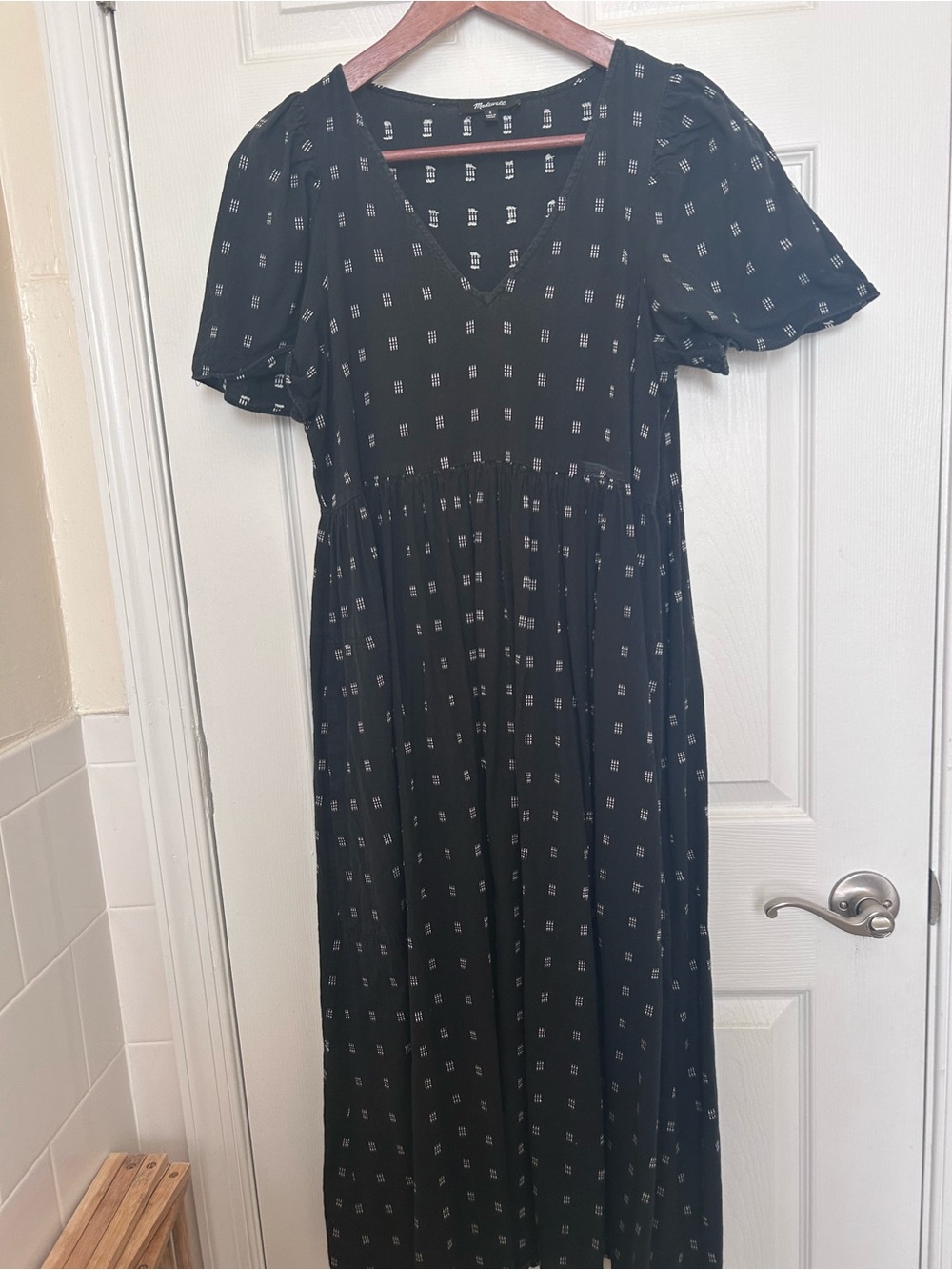 Madewell Dobby Embroidered Midi Dress